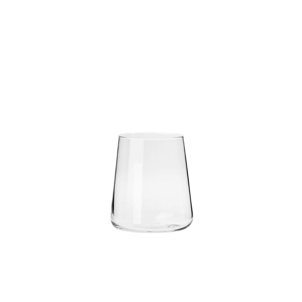 סט של שישה כוסות זכוכית דקיקות וקוניות של Fine Lab Home – 380 מ"ל, בעלות צורה דקה וקונית, המוצגות ריקות על רקע לבן חלק.