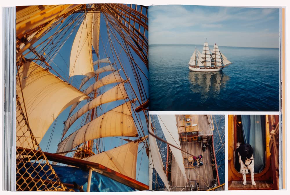 The Fine Lab Home ספר עיצוב boatlife הוא ספר בכריכה קשה המציג את החיים על סירות מפרש ליד איים סלעיים — בחירה אידיאלית לחובבי הים.