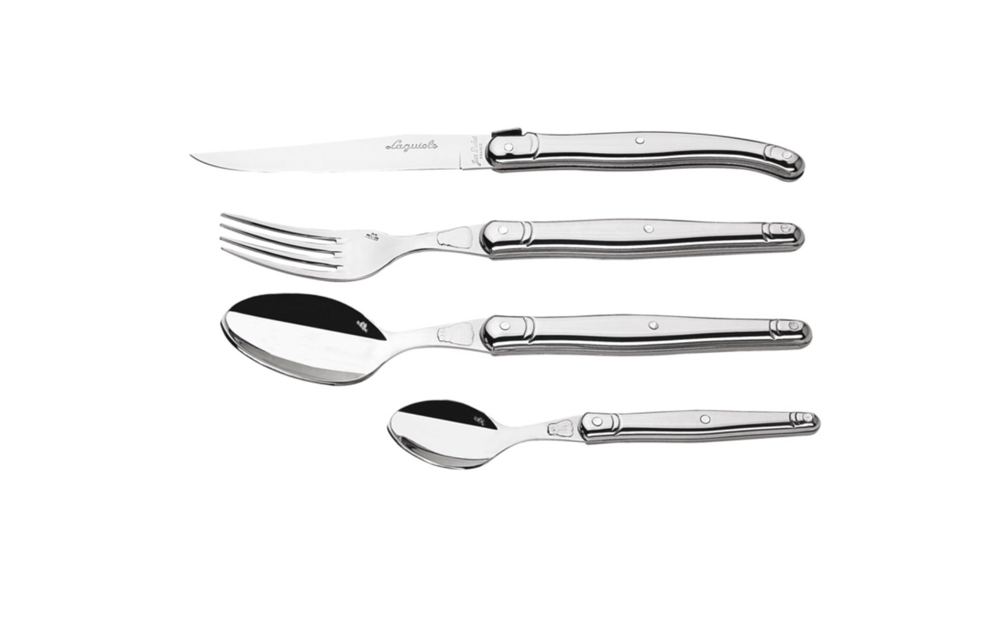 סט סכו"ם 24 חלקים - נירוסטה מבית Fine Lab Home, סט יוקרתי מתוצרת צרפת בעיצוב מודרני ואיכותי.