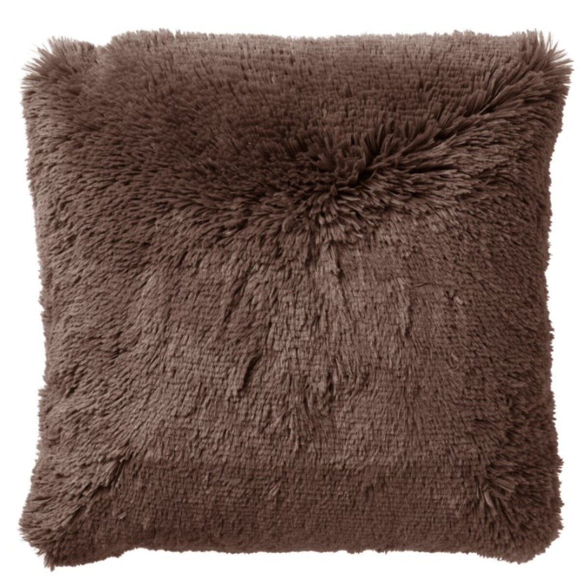 כרית הנוי החומה הכהה והרכה מבית Fine Lab Home היא כרית מרובעת בצבע חום, העשויה מפרווה סינתטית, בעלת מרקם רך ורך, המושלמת להוספת חמימות וסגנון לכל חדר.